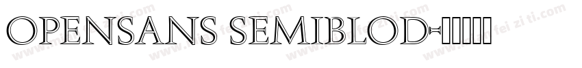 opensans semiblod字体转换